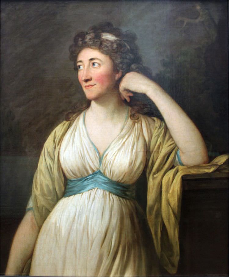 Das Porträt der Dichterin Elisa von der Recke wurde 1797 vom Schweitzer Portatmaler Anton Graff gemalt.